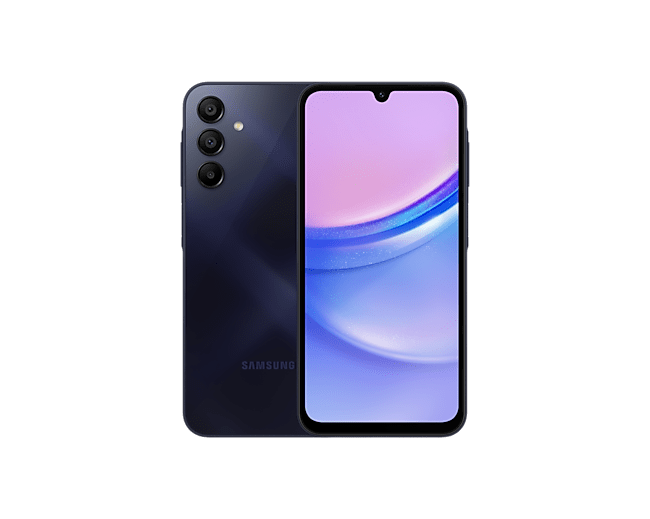 Dark blue front and back Galaxy A15 specs and prices in Kenya