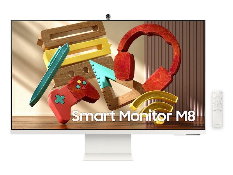 SAMSUNG 32″ M80B UHD HDR Smart Computer Monitor Screen with Streaming TV, Slimfit Camera Included