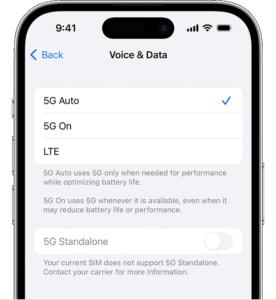 5G connectivity on the Apple iPhone 12